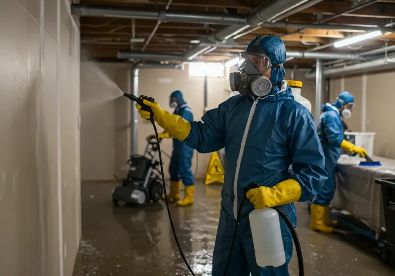 Basement Sanitization and Antimicrobial Treatment process in Frisco, TX